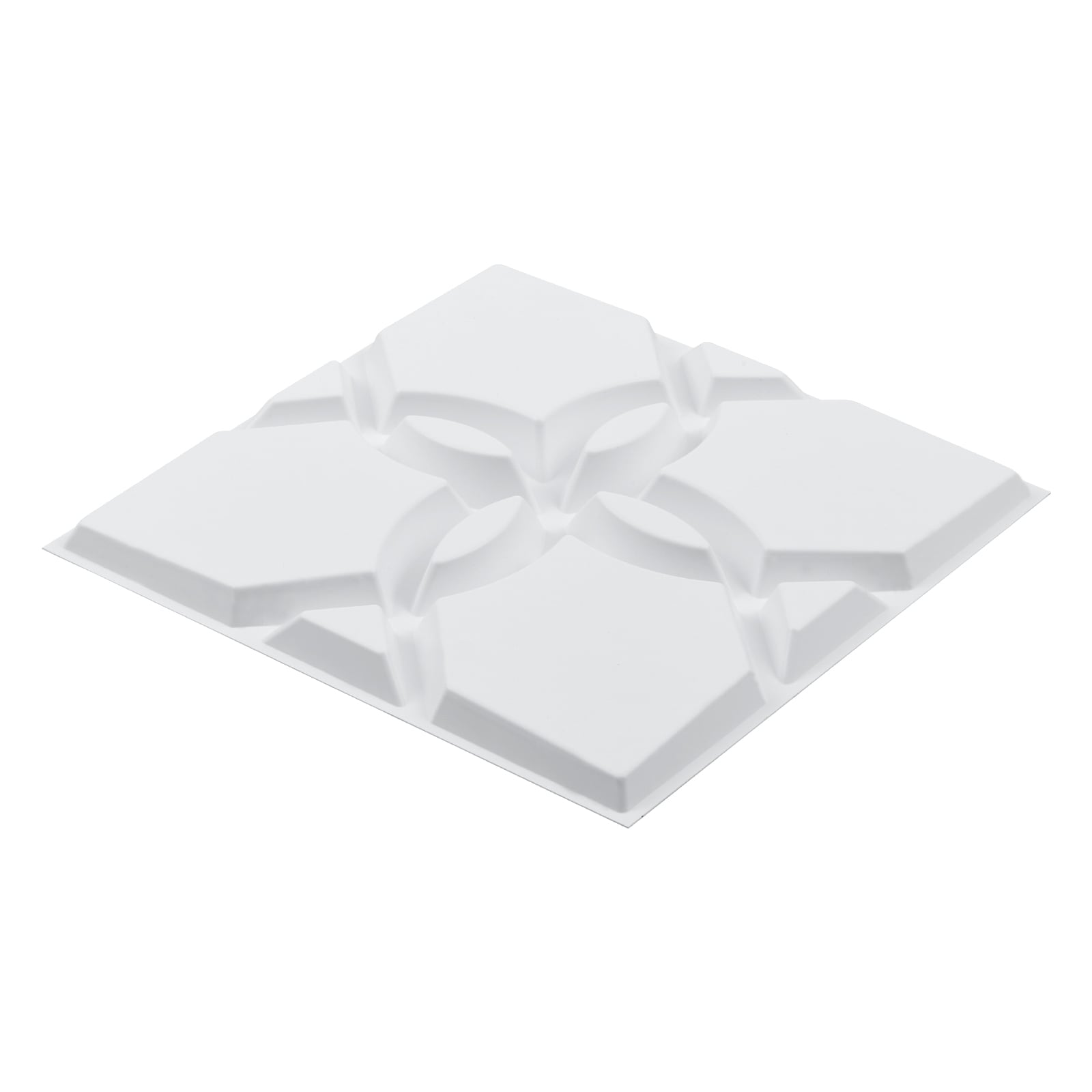 Floral 3d Wall Panels Matte White Pvc Decorative Wall Decor_voghion.com